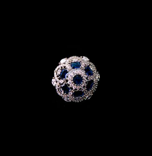 Royal Sapphire Dome Party Ring for Women
